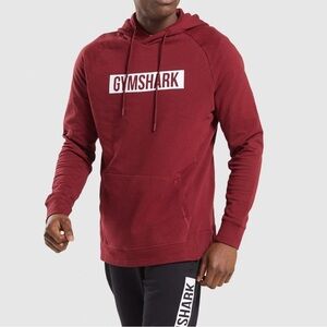 Gymshark men’s maroon colored block hooded hoodie sweatshirt sweater size XL